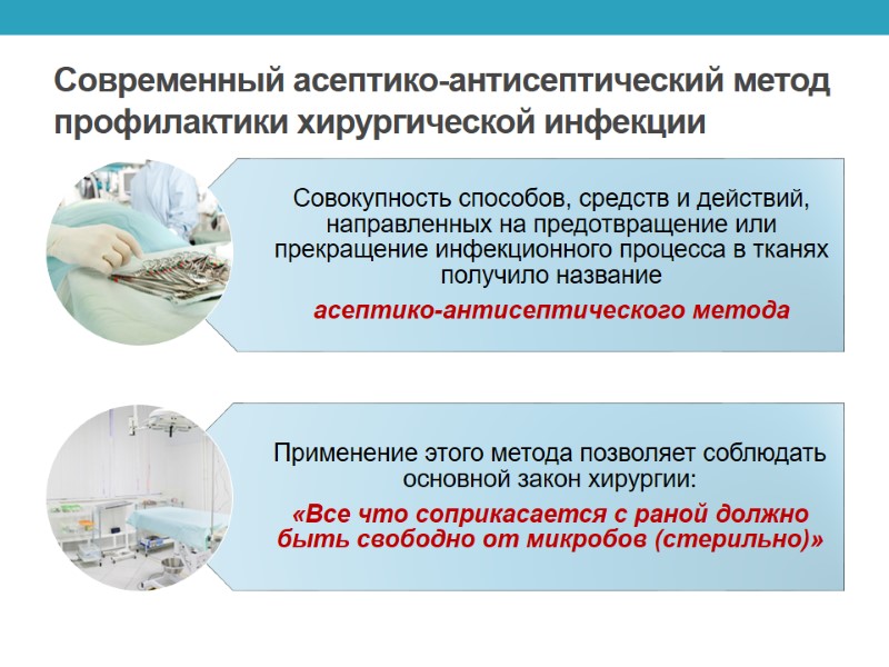 Современный асептико-антисептический метод профилактики хирургической инфекции